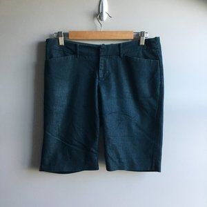⚪ 3/$15 Mossimo Stretch teal cotton blend Bermuda shorts